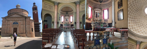 Paesaggio e centro storico di Cividale Mantovano lungo la Tappa 23 del Cammino di Santa Giulia