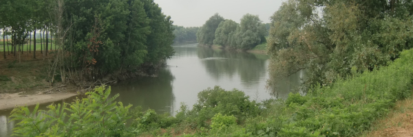 Fiume Oglio e paesaggio naturalistico lungo la Tappa 25 del Cammino di Santa Giulia