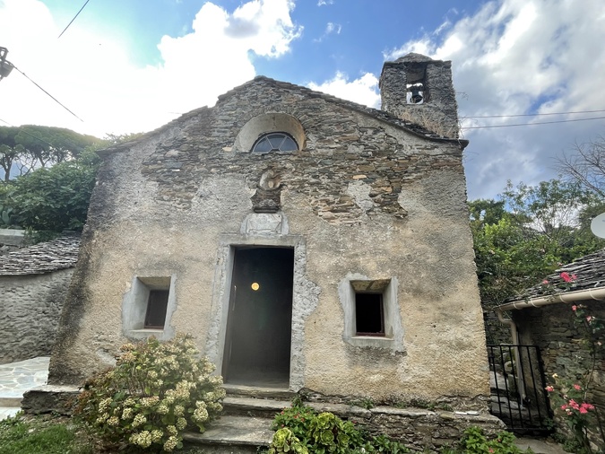 Cappella di San Bartulumeu a Sisco nel Capo Corso, edificio religioso del XVIII secolo lungo il Cammino di Santa Giulia