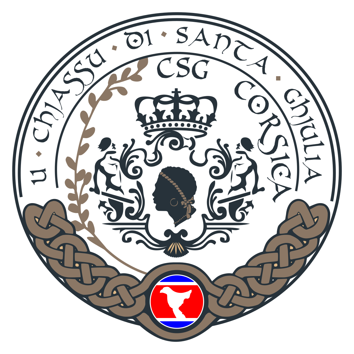 Sigillo ufficiale di U Chjassu di Santa Ghjulia Corsica, progetto del Cammino di Santa Giulia in Corsica.